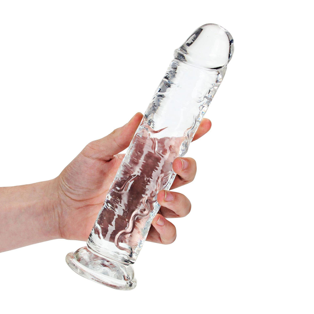 Consolador realista Straight 7.2 cm – con ventosa, transparente | RealRock