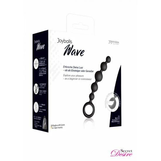 Plug/boules - Joyballs anal Wave, court, noir