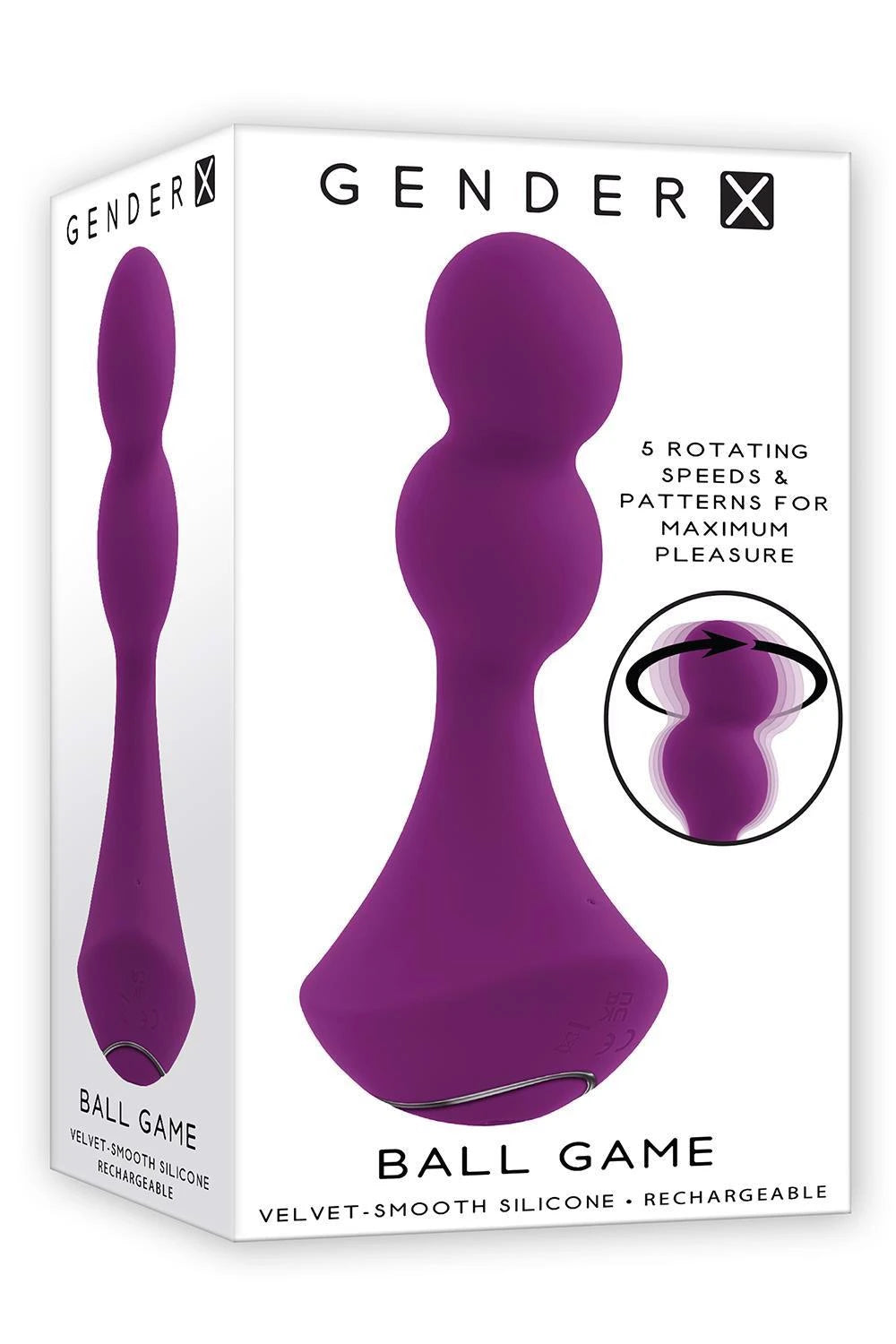 Plug anale Game 5 funzioni – vibrante, ricaricabile | Gender X