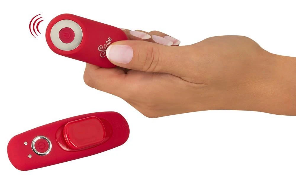 Stimolatore clitorideo 10 funzioni – con telecomando, rosso | Sweet Smile