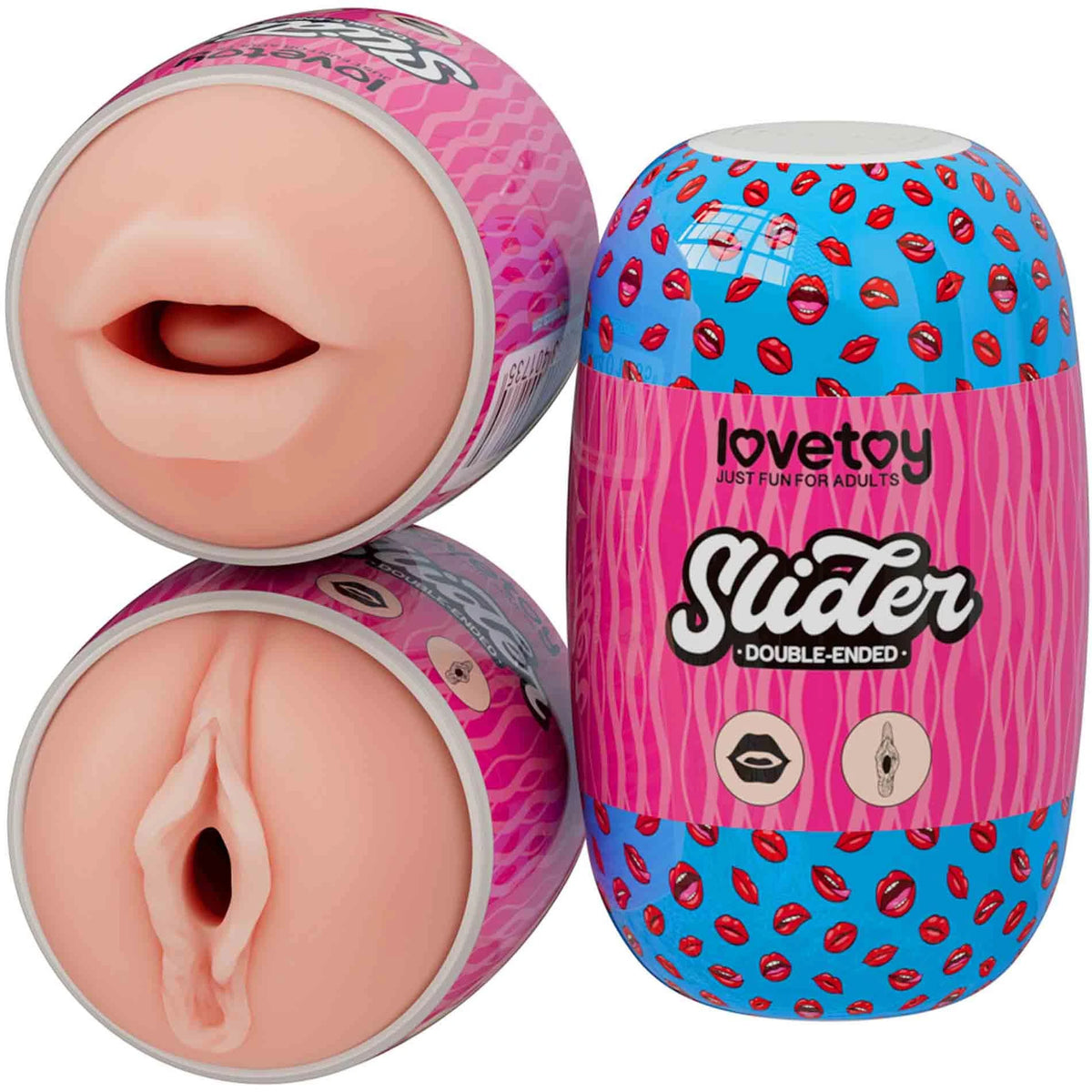 Masturbator Slider Ended 10.3 cm – vibrating, double, nude 10-LV350011 | Lovetoy