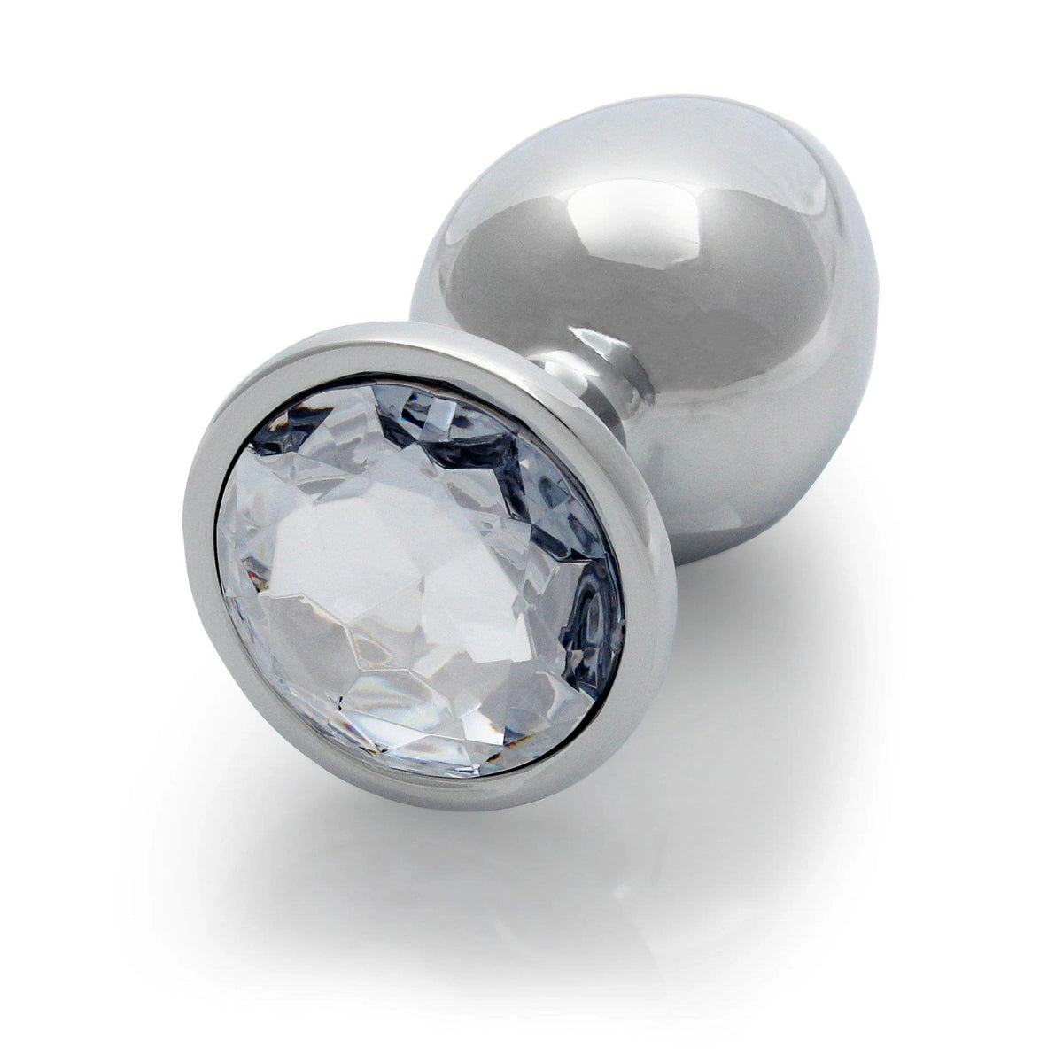 Plug anale Round 9.3 cm – con gioiello, argento | Ouch!