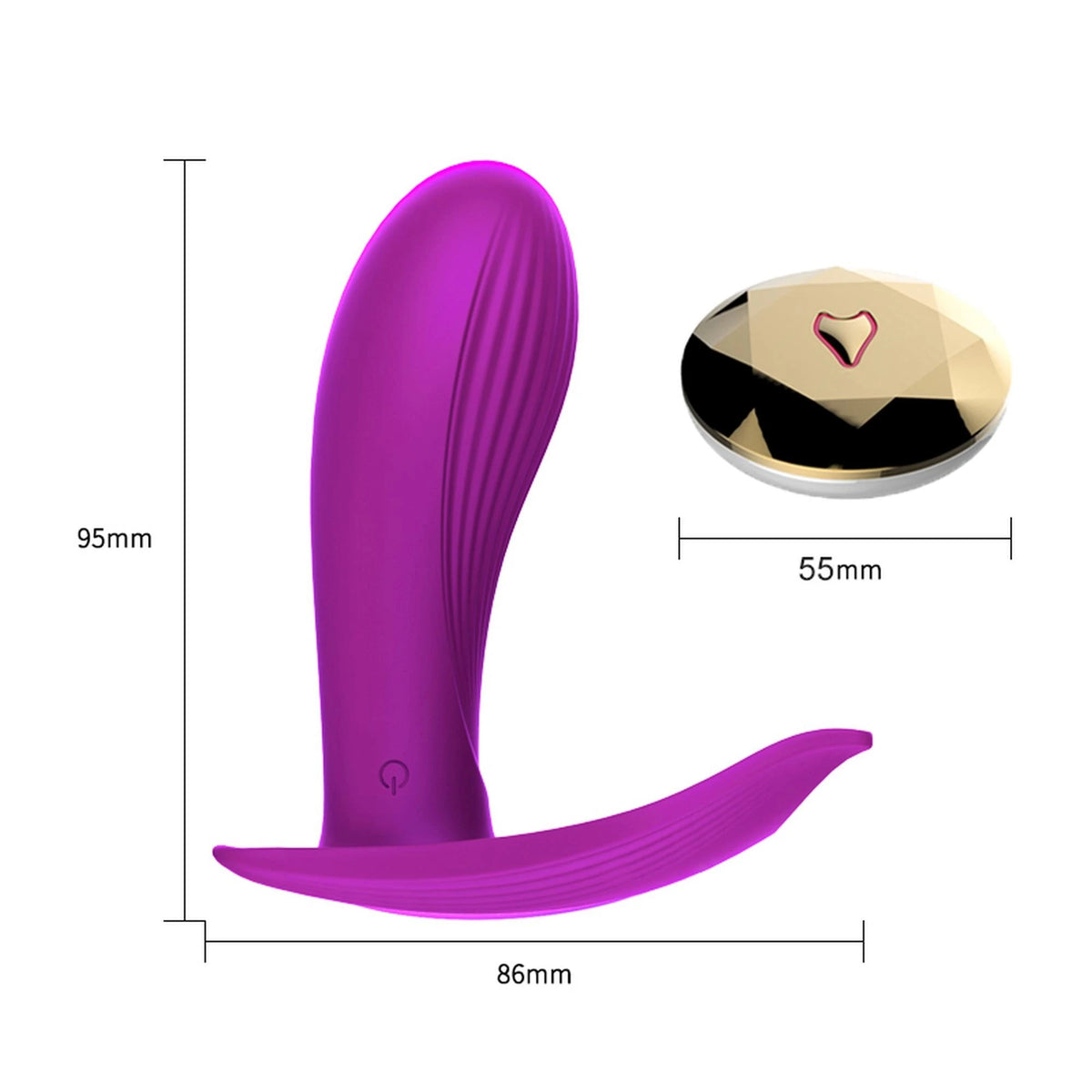 Clitoral stimulator Voice 10 functions – remote control, rechargeable, purple | Favorites