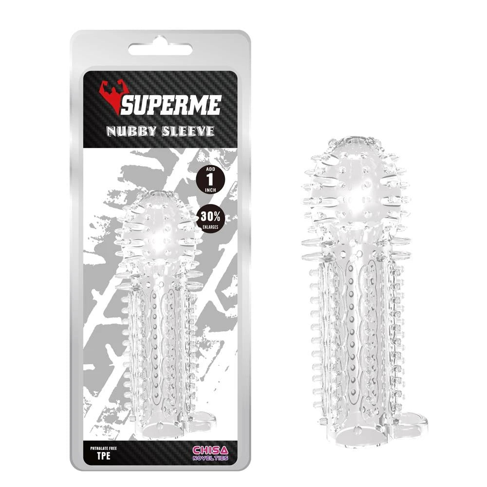 Manchon Nubby transparent