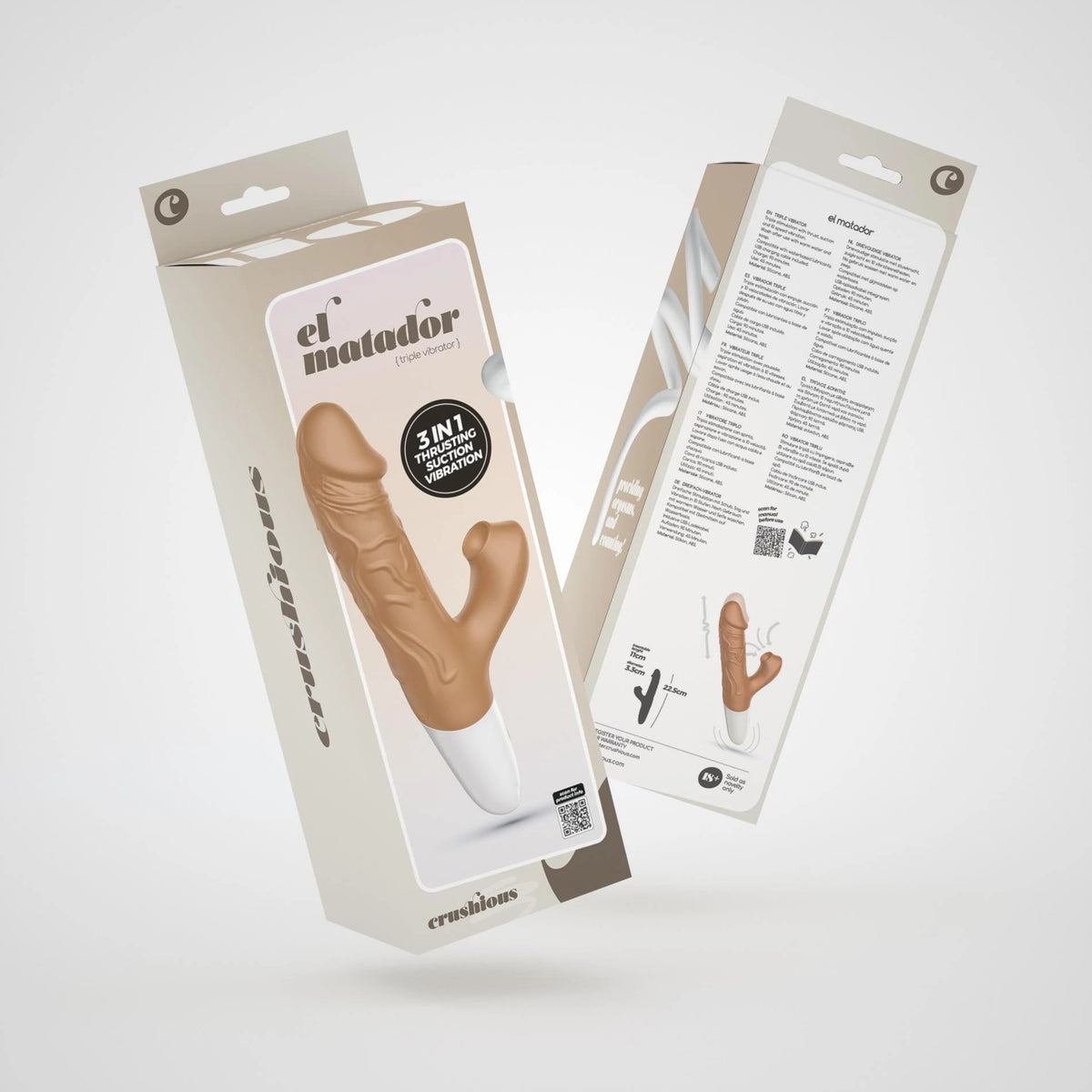 Vibromasseur réaliste EL Matador 10 fonctions – rechargeable, à va-et-vient | Crushious
