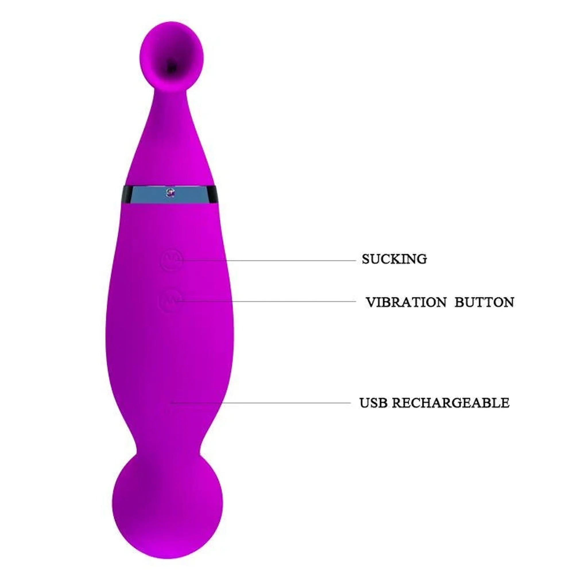PRETTY LOVE - Magic Flute USB 12 fonctions, succion
