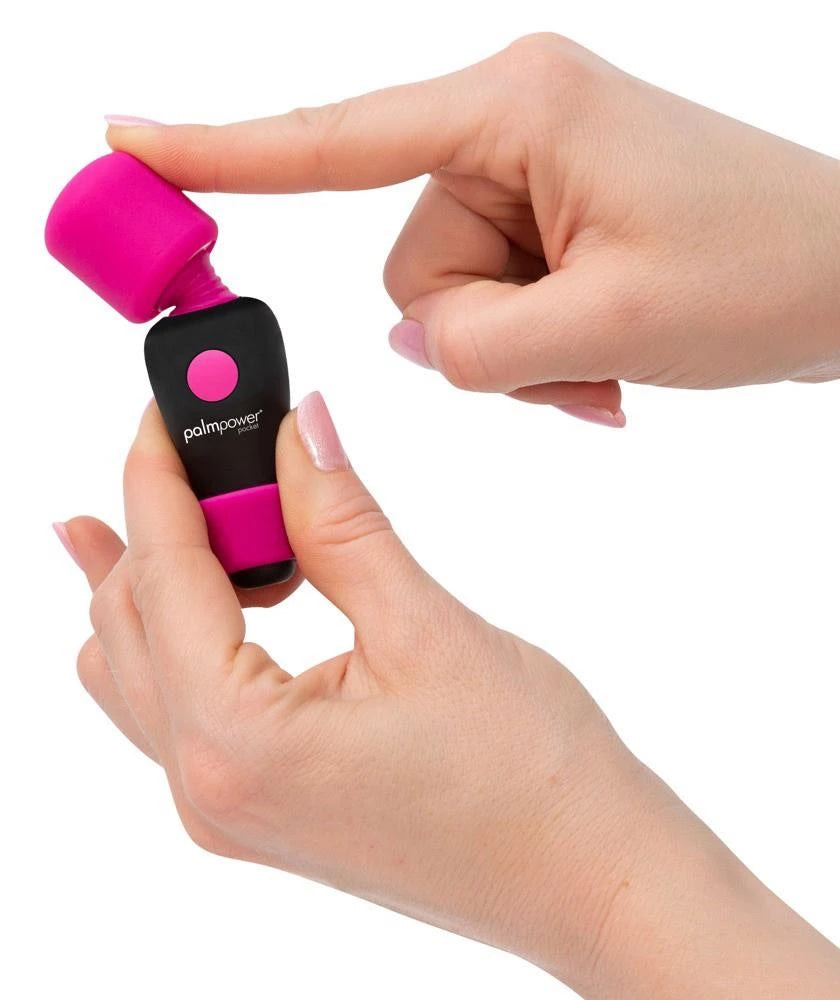 Massaggiatore wand 7 funzioni – ricaricabile, tascabile, rosa | palmpower