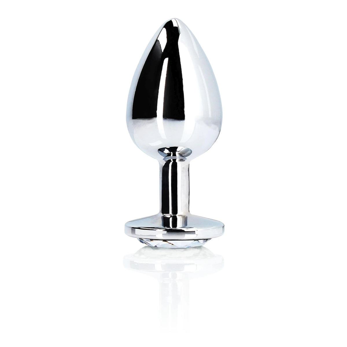 Plug anale Round 9.3 cm – con gioiello, argento | Ouch!