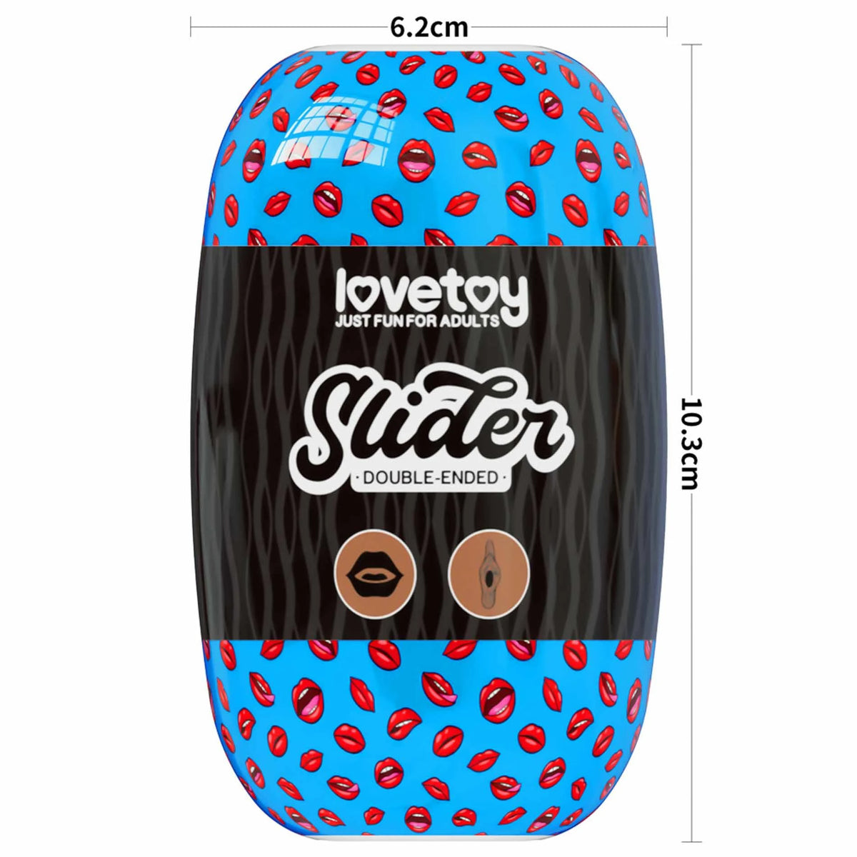 Masturbator Slider Ended 10.3 cm – vibrating, double, brown 10-LV350021 | Lovetoy