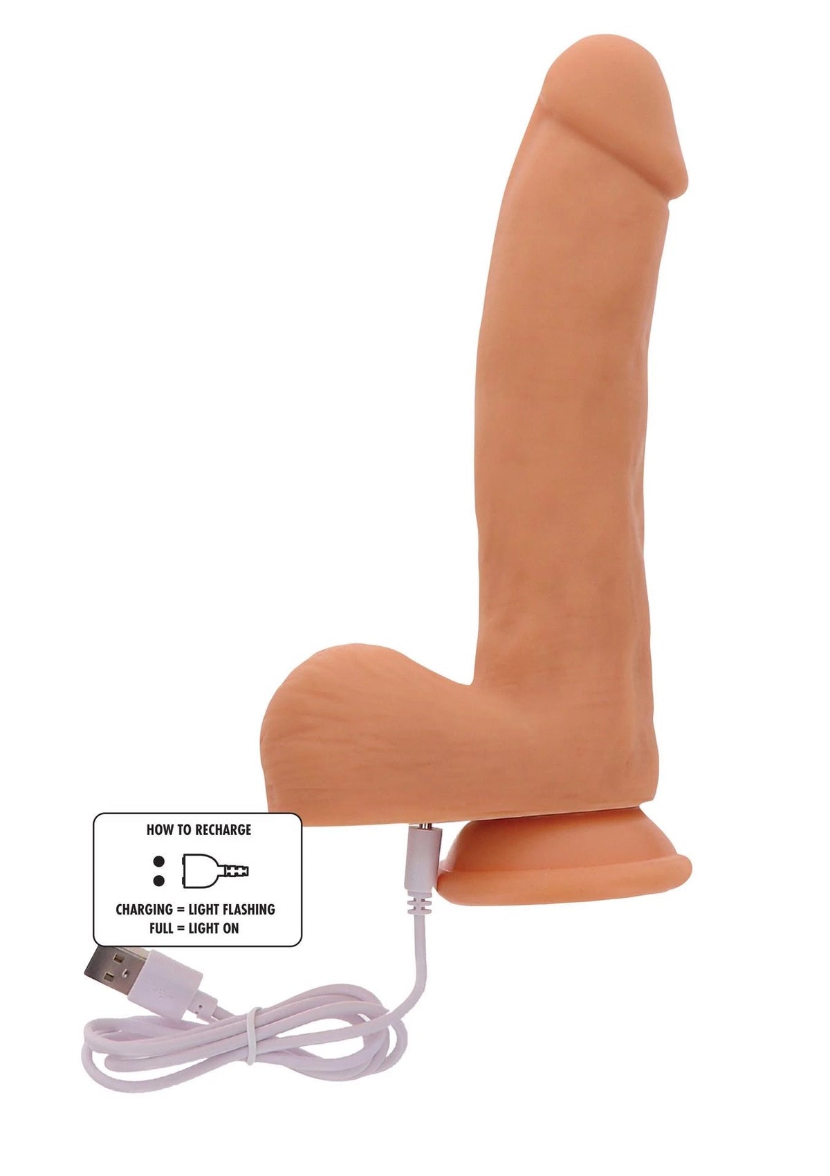 Realistic vibrator Magnetic Pulse Trusting tone – with suction cup, nude | ToyJoy