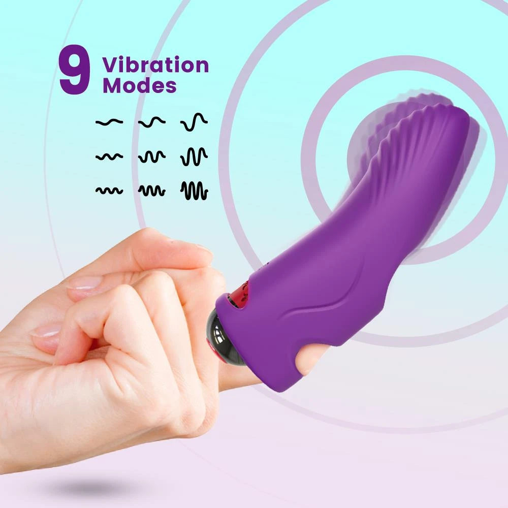 Vibromasseur pour doigt Aurora 9 fonctions – rechargeable, violet | Favorites