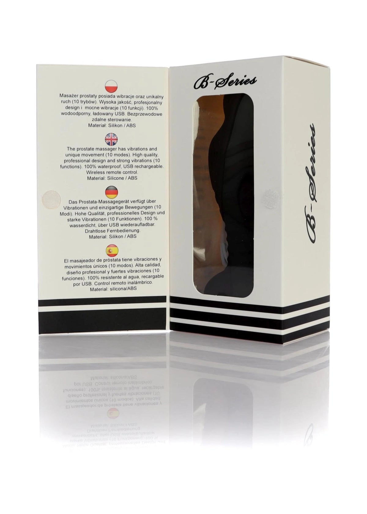 Prostate massager Striking 10 functions – remote control, rechargeable, black | Favorites