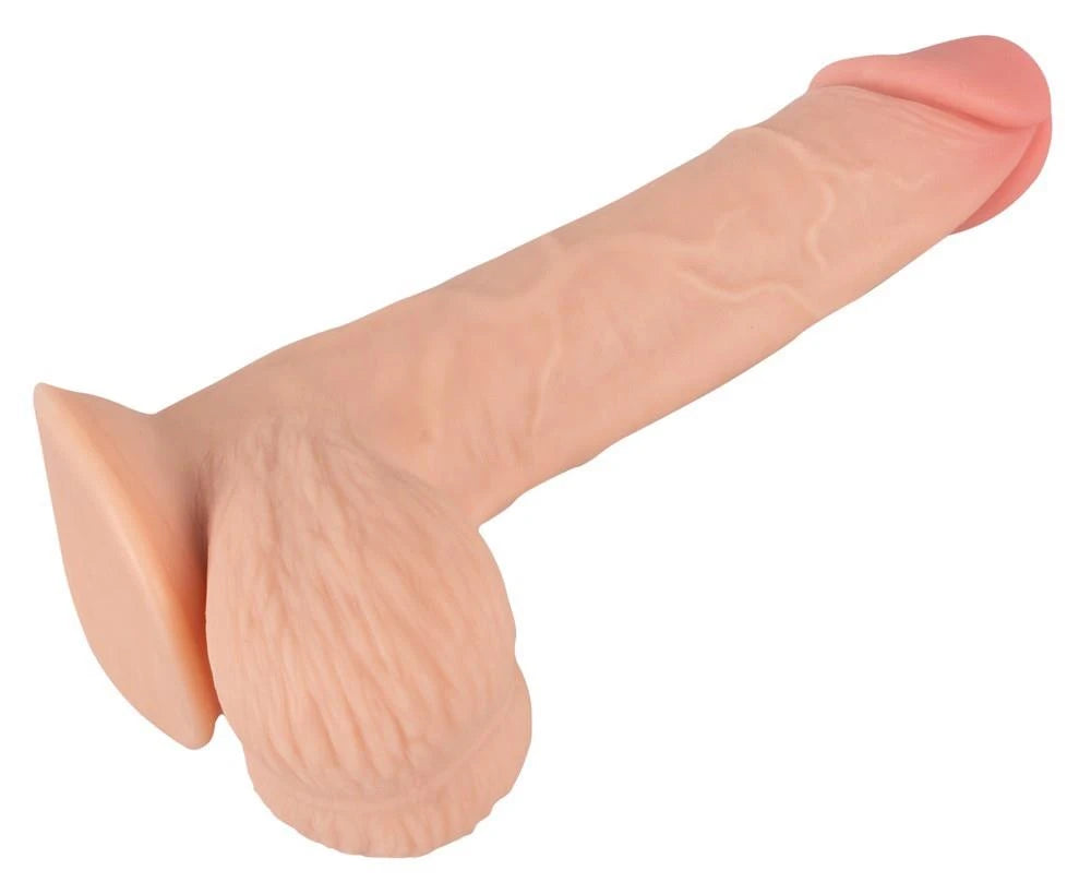 Realistic dildo movable 18.7 cm – with suction cup, nude | Nature Skin
