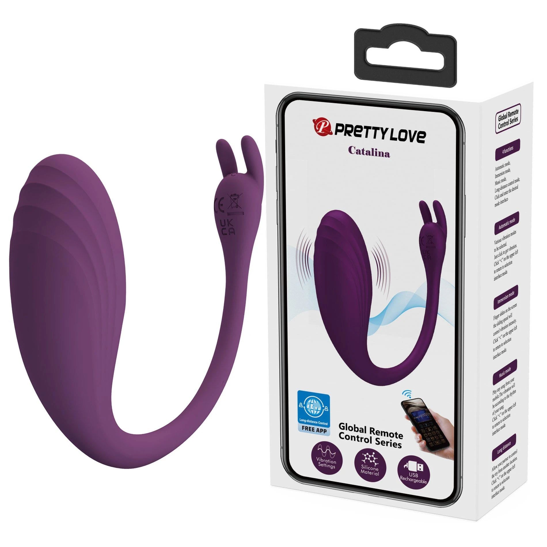 PRETTY LOVE - Catalina, 12 fonctions de vibration Contrôle à distance par application mobile