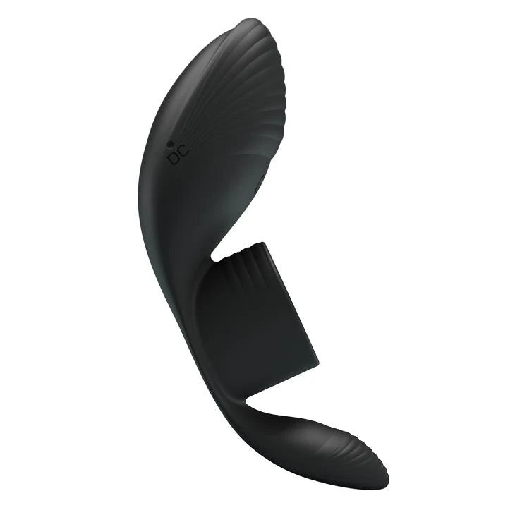 Cock ring 7 functions – rechargeable, vibrating, black | Pretty Love