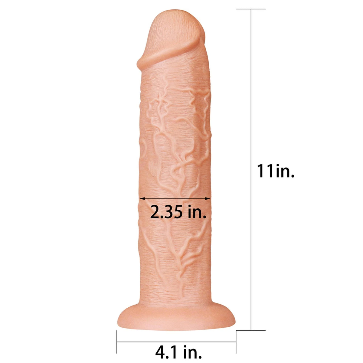 Realisztikus dildó 28 cm – tapadókorongos, testszínű | Lovetoy