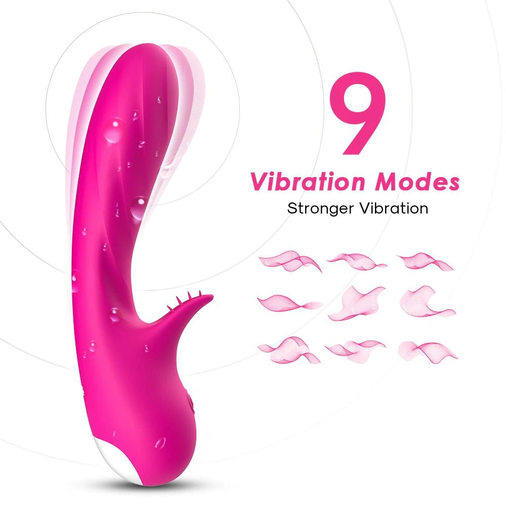 Rabbit vibrátor Romance 9 funkció – újratölthető, fukszia | Favorites