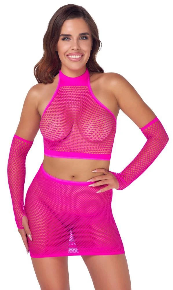 Completino – in rete, halter, rosa | Fantasy by Cottelli