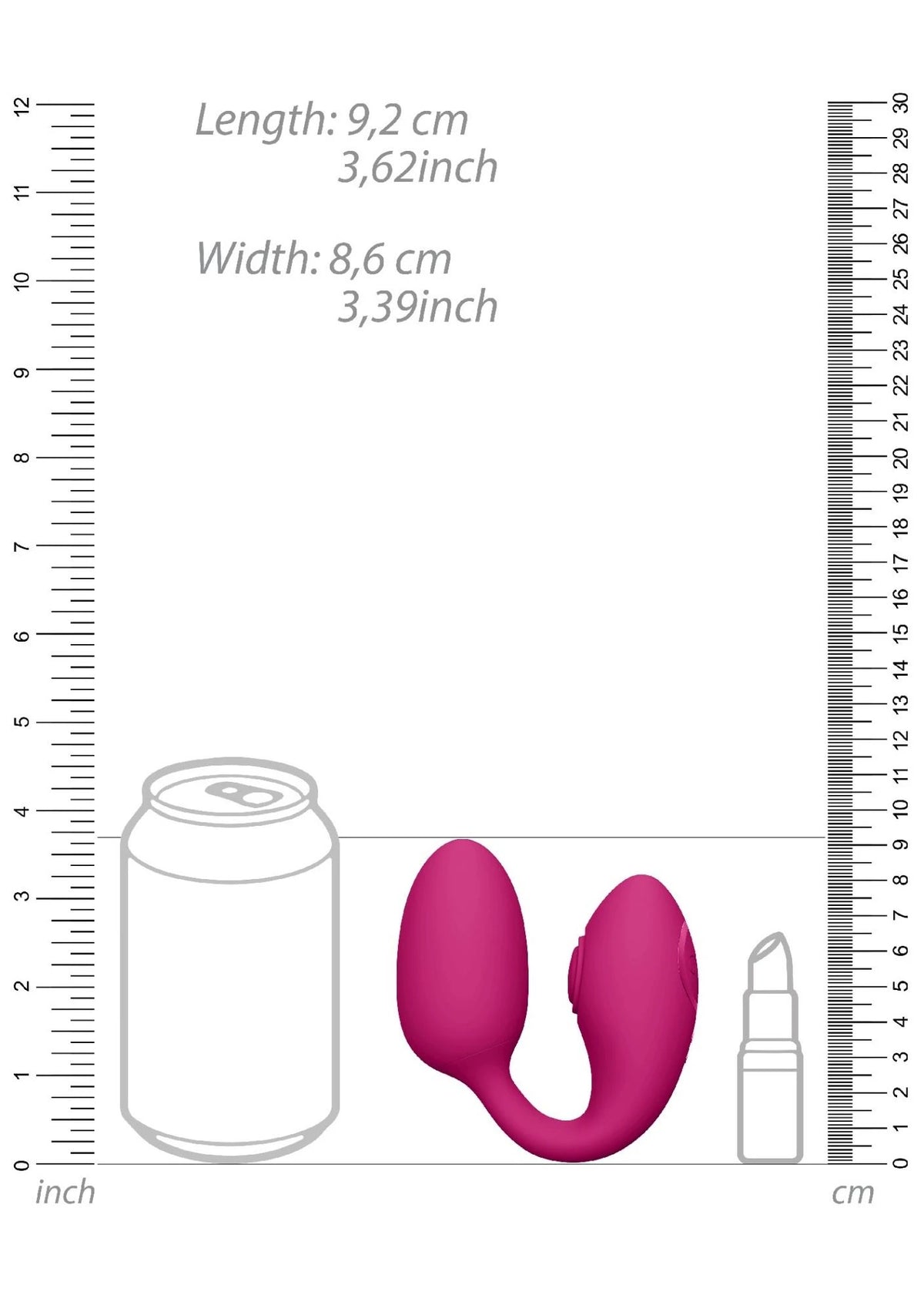 Ovetto vibrante Aika Pulse Wave 10 funzioni – con telecomando, rosa | Shots Toys