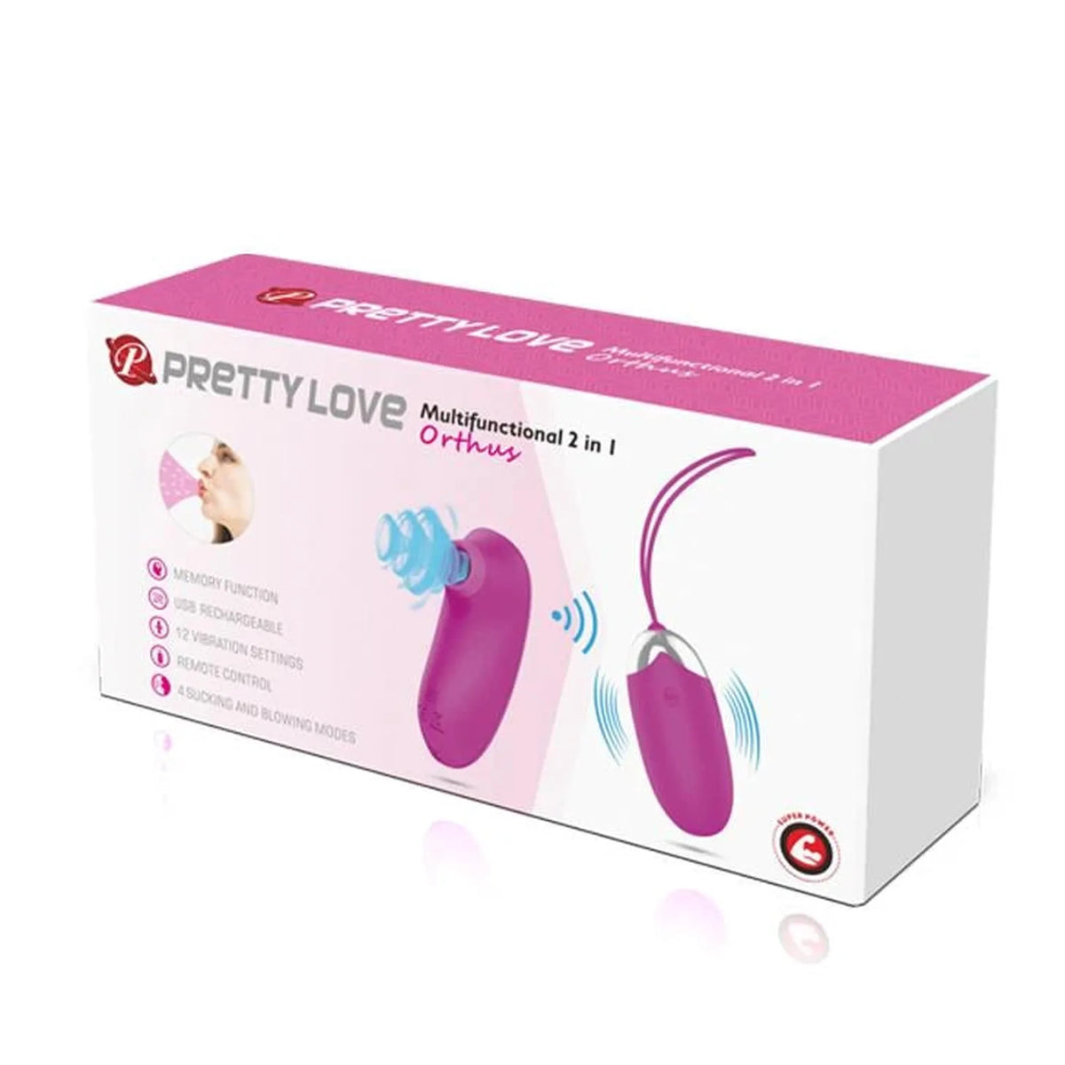 Clitoral stimulator Orthus Multifunctional 2 12 functions – remote control, rechargeable | Pretty Love