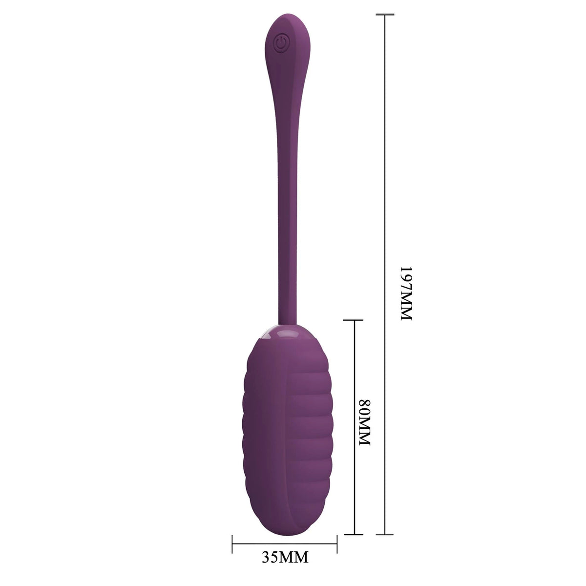 Ovetto vibrante Casper Mobile 12 funzioni – controllo da app, ricaricabile, prugna | Pretty Love