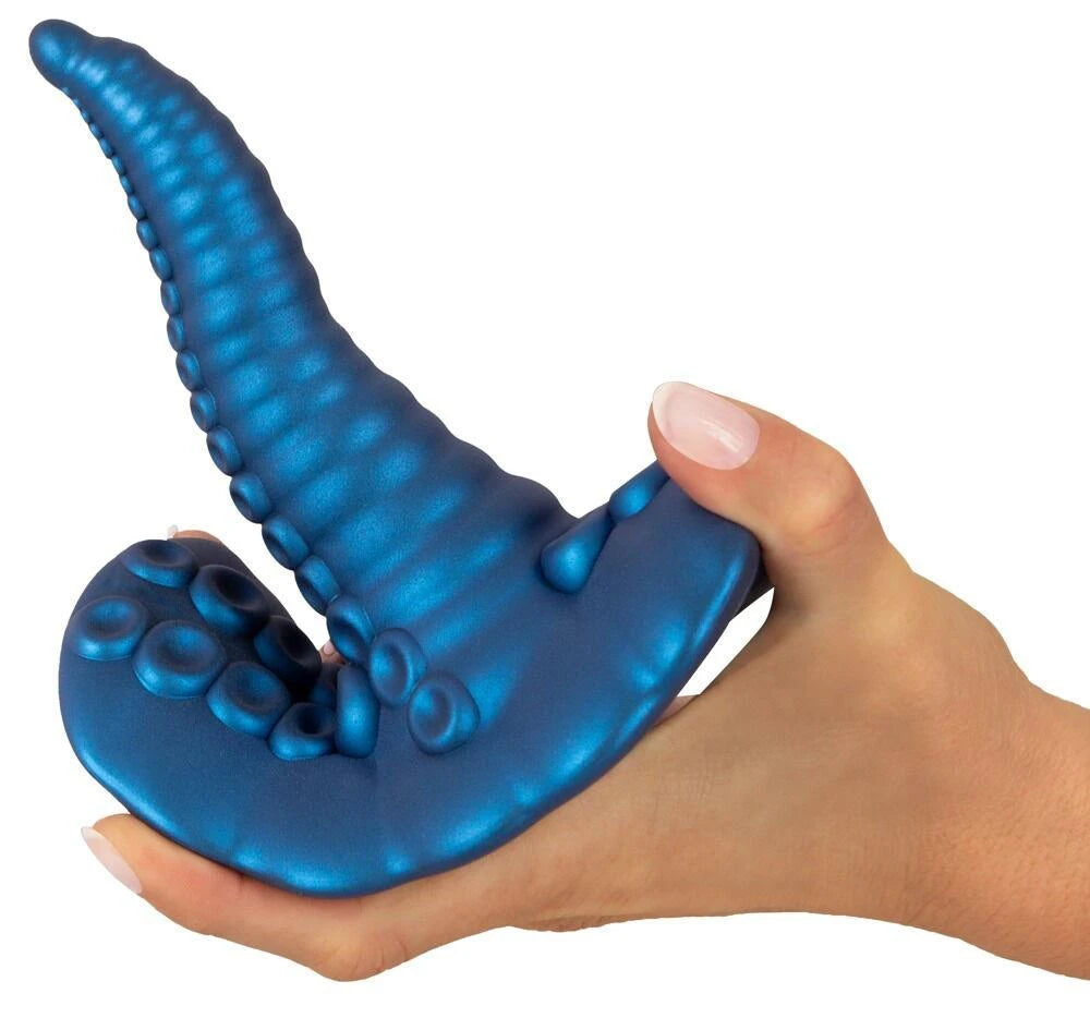 Realistic vibrator Tentacle Pad 10 functions – remote control, with suction cup, blue | Beasty Cocks
