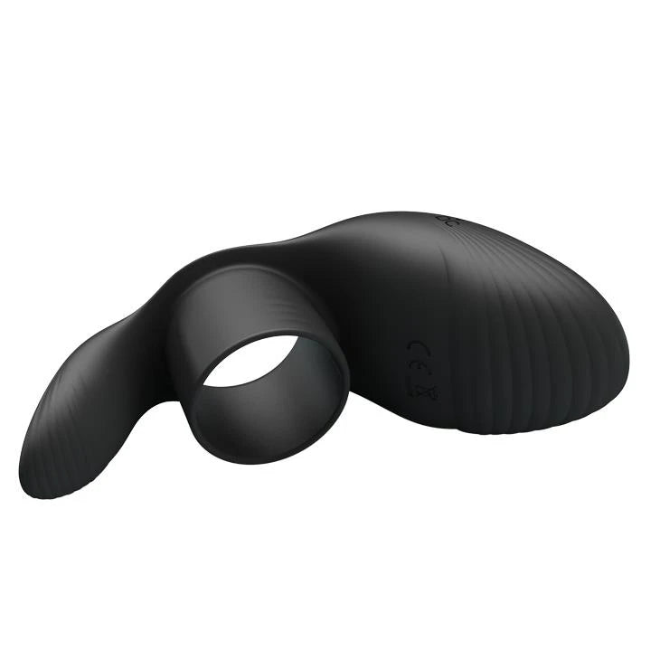 Cock ring 7 functions – rechargeable, vibrating, black | Pretty Love