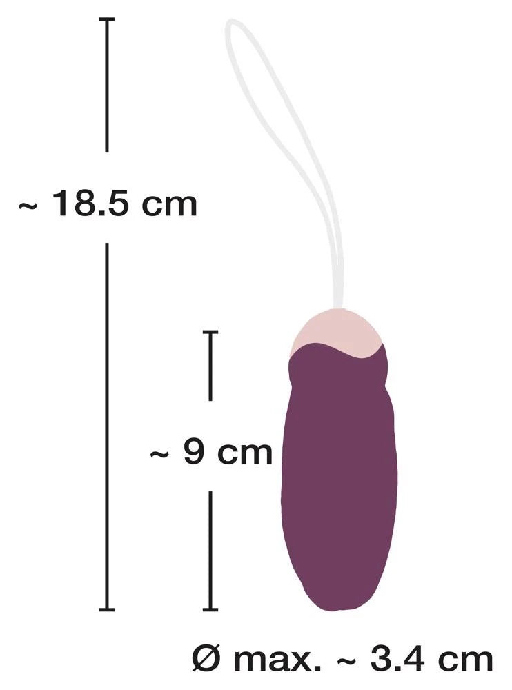 Huevo vibrador 8 funciones – rotatorio, morado | JAVIDA