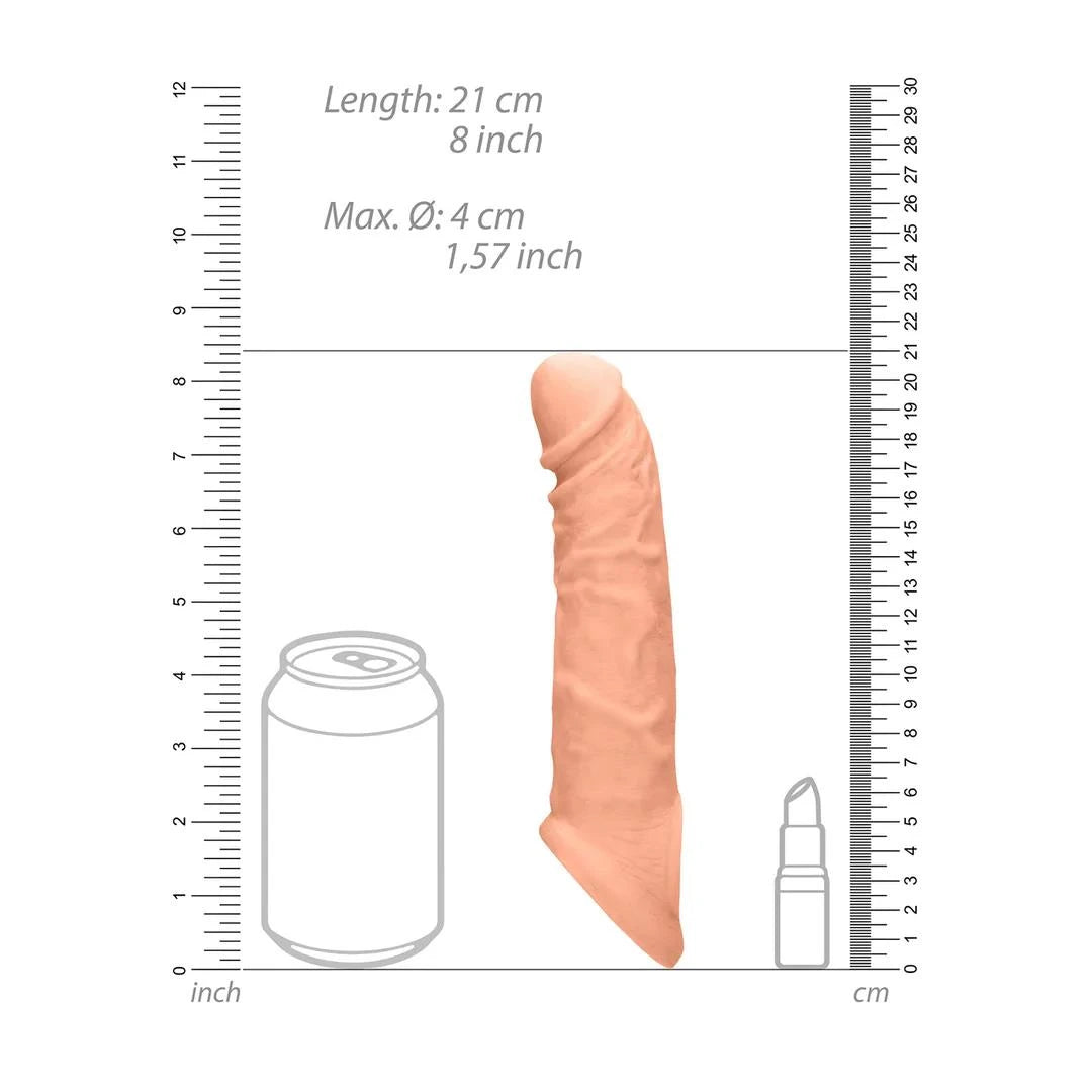 Funda para el pene Sheath 21.9 cm – con calor, nude | RealRock