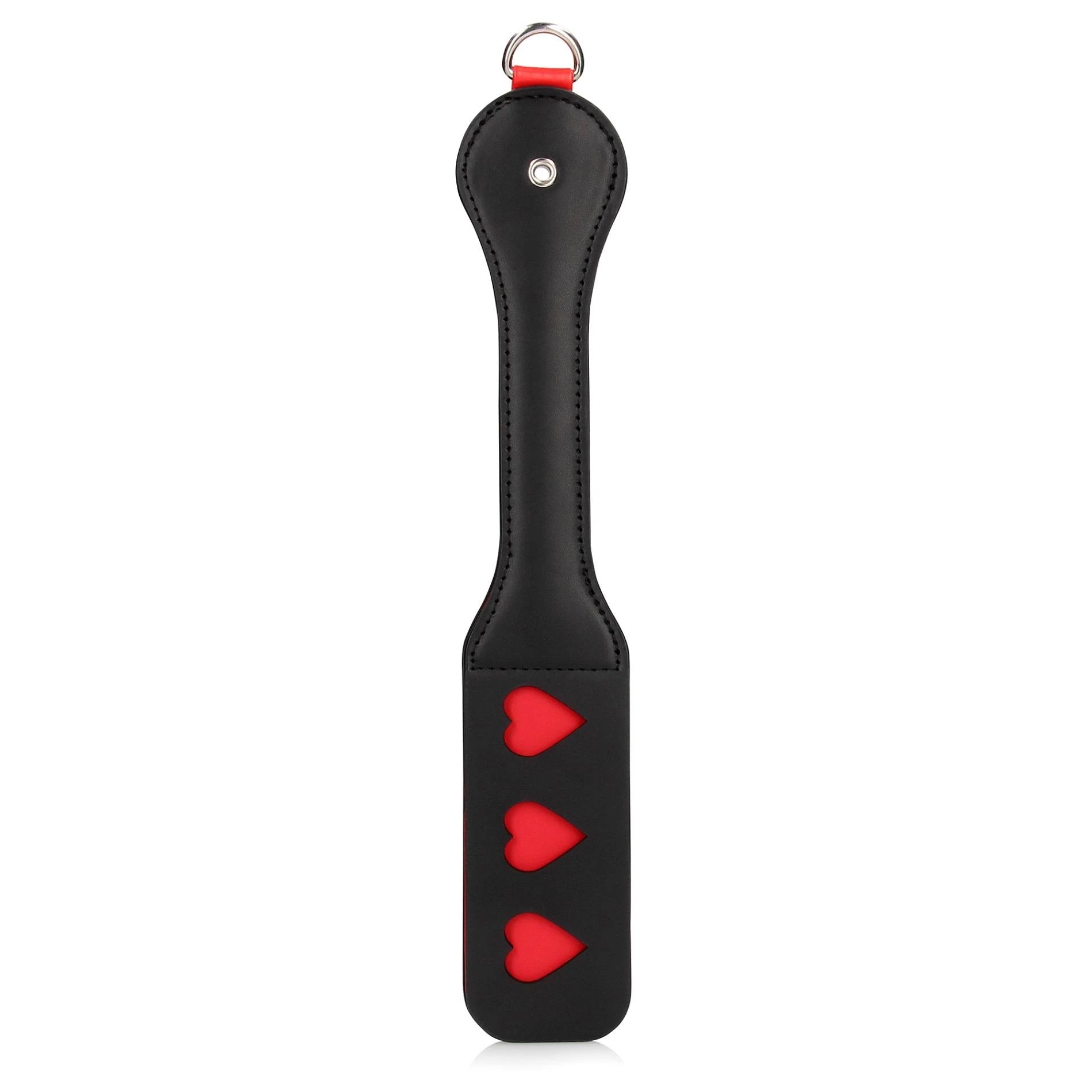 Godemiché anal en métal avec pagaie cœurs