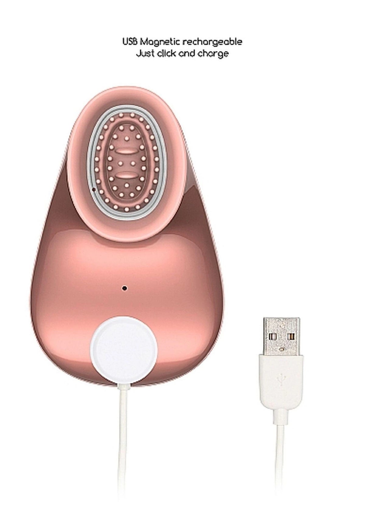 Klitoris-Stimulator Twitch Handsfree 10 Funktionen – mit Saugnapf, rosa | Innovation