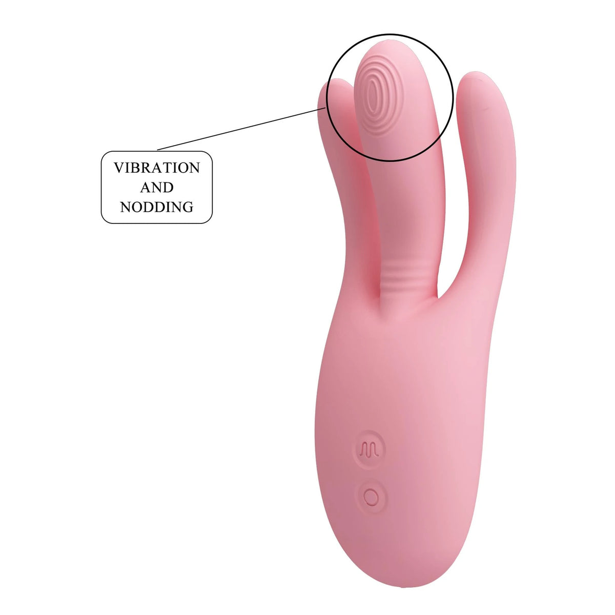 Stimulateur clitoridien Diego 5 nodding 10 fonctions – rose | Pretty Love