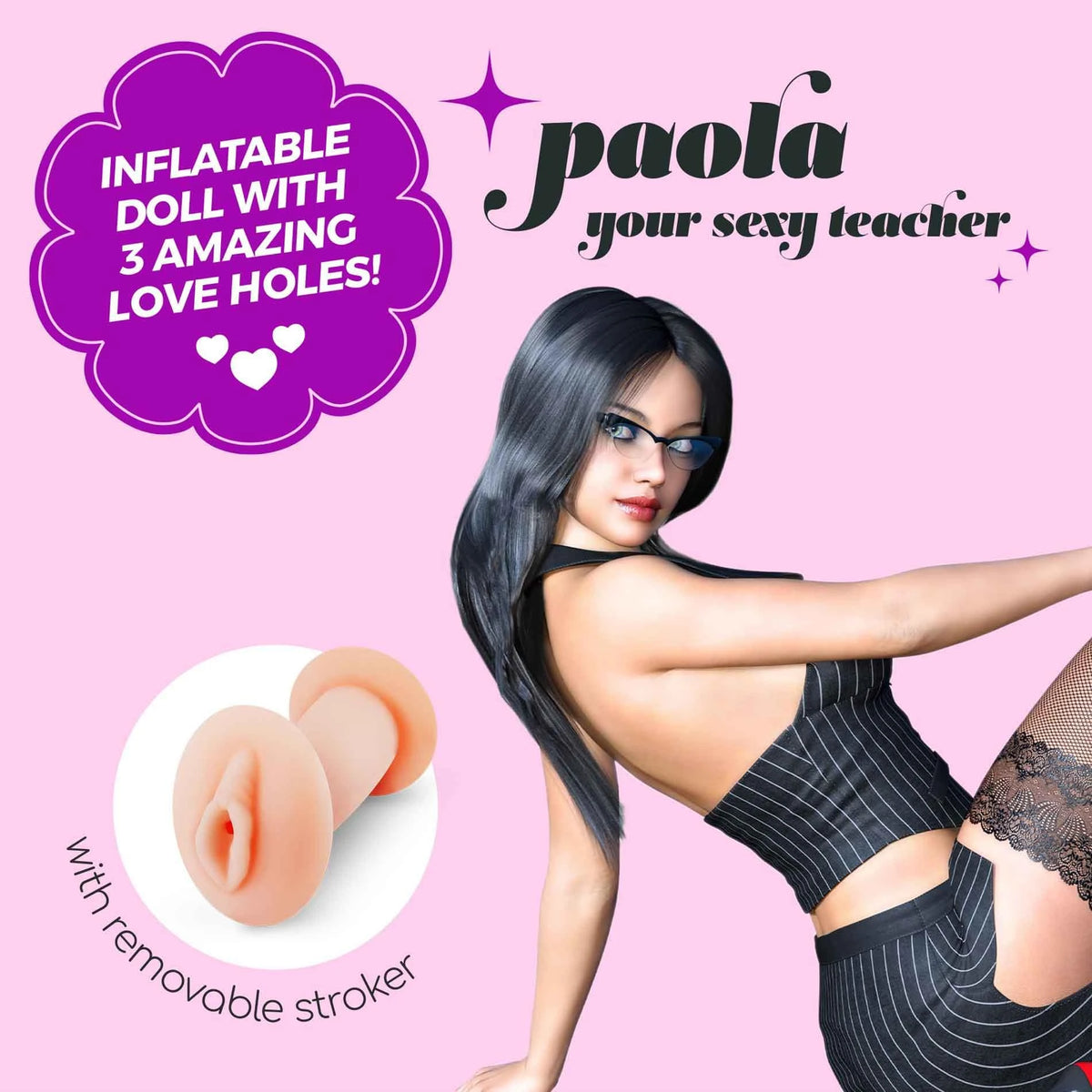 Boneca Paola The Teacher Stroker – insuflável, nude | Crushious
