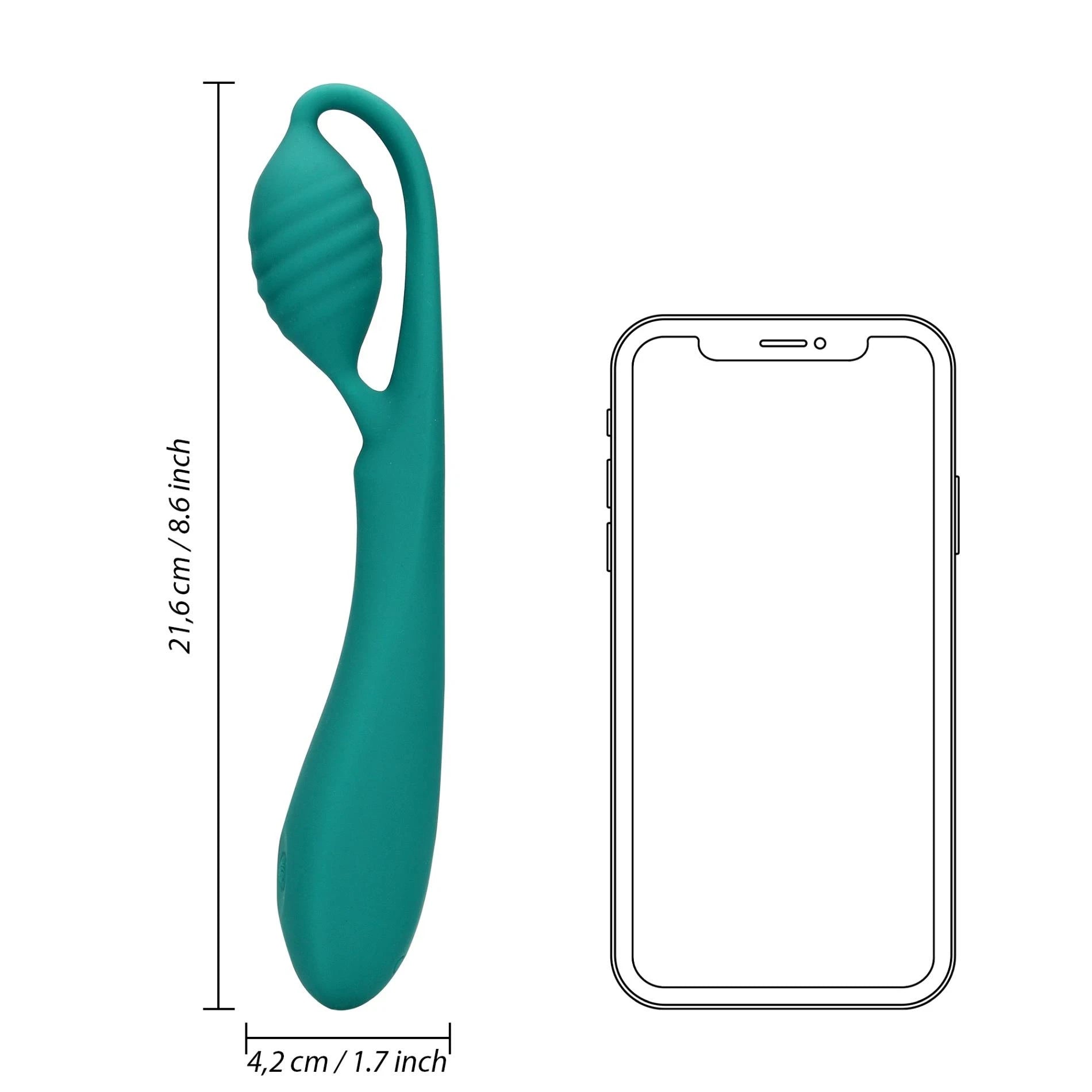 G-Spot Vibrator with Bead - Blue Grass