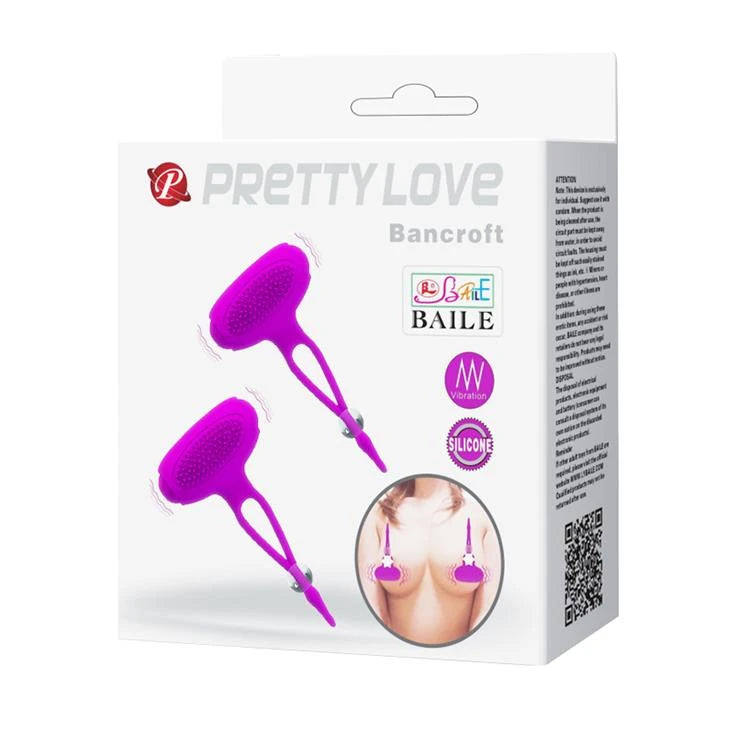 Pinze per capezzoli Bancroft – vibrante, viola | Pretty Love
