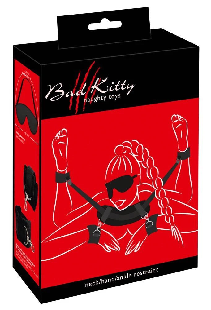 BDSM accessory Neck Wrist Ankle – black | Bad Kitty