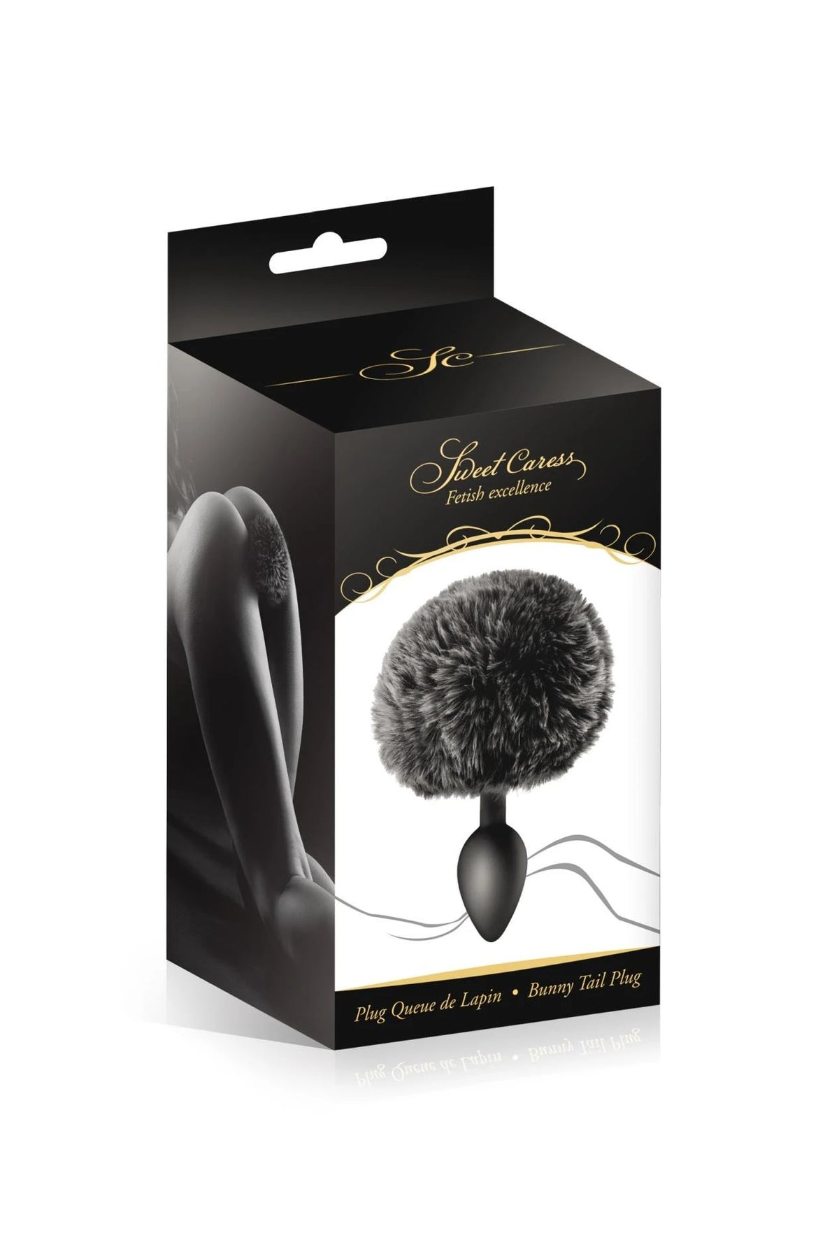 Plug anale Pompom – nero | Sweet Caress