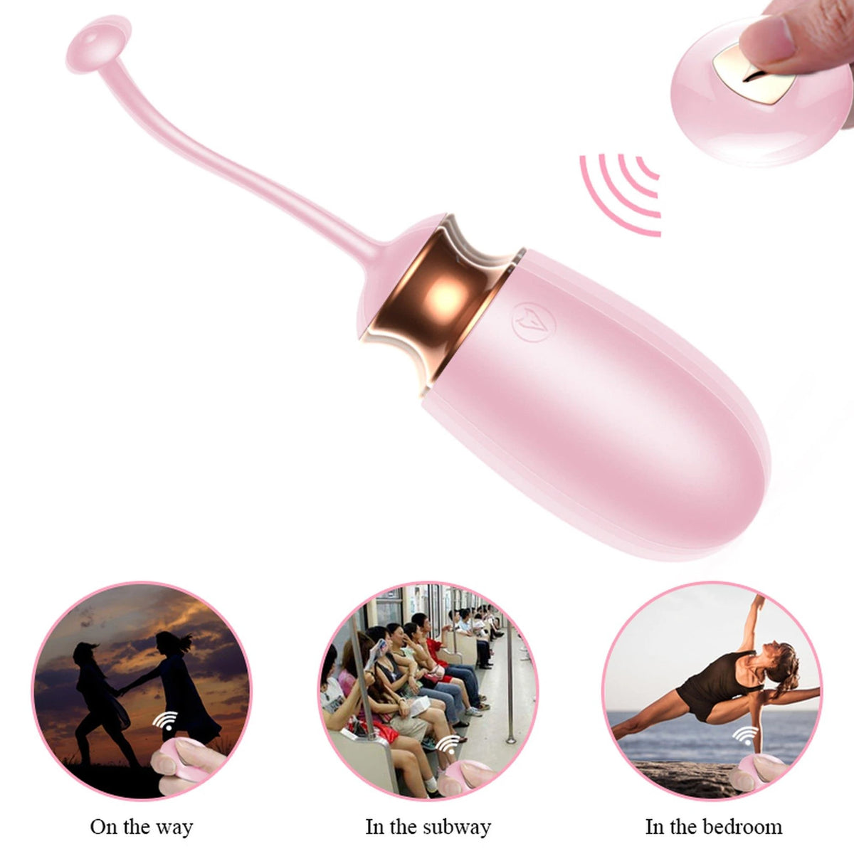 Ovo vibratório Voice 10 funções – com controlo remoto, recarregável, rosa | Favorites