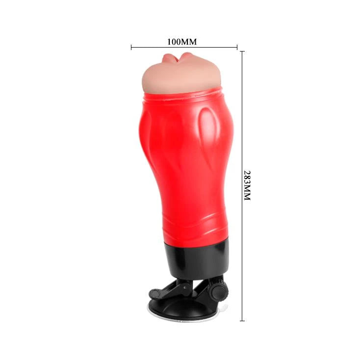Maszturbátor Flora 28.3 cm – tapadókorongos, vibrációs, testszínű | Crazy Bull