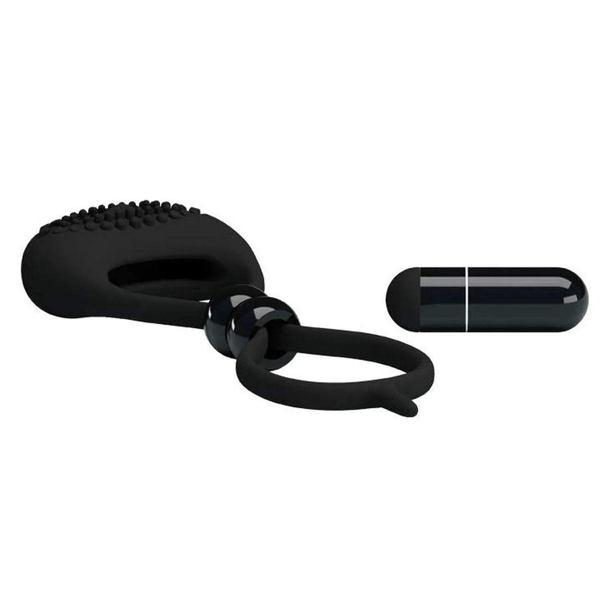 Anel peniano Locker – vibratório, preto | Pretty Love