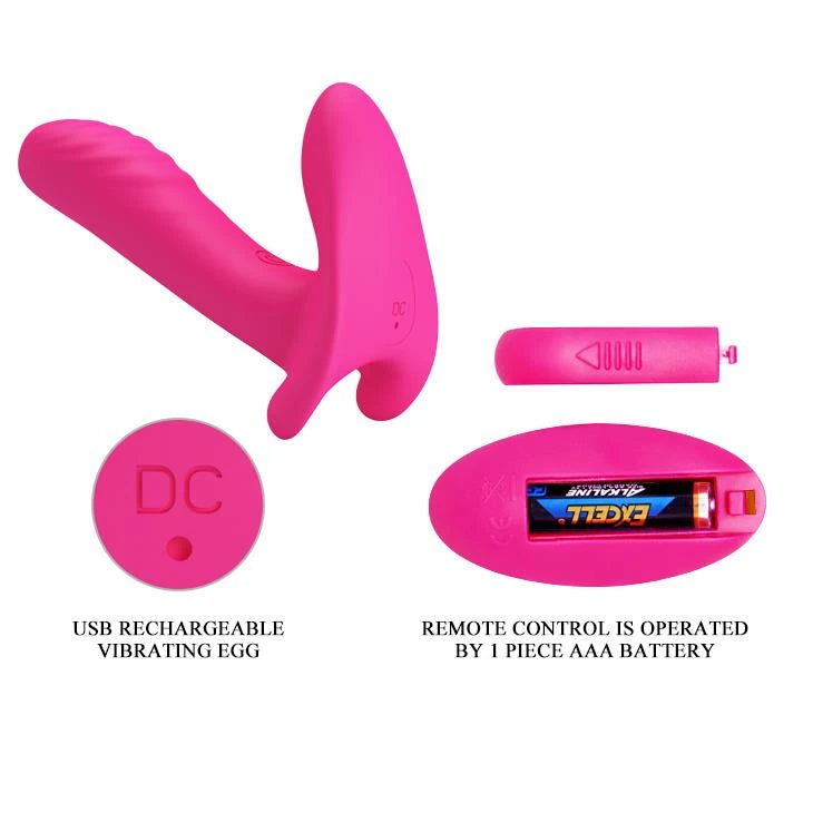 PRETTY LOVE - MASSAGEUR TÉLÉCOMMANDÉ, 12 fonctions de vibration Télécommande sans fil