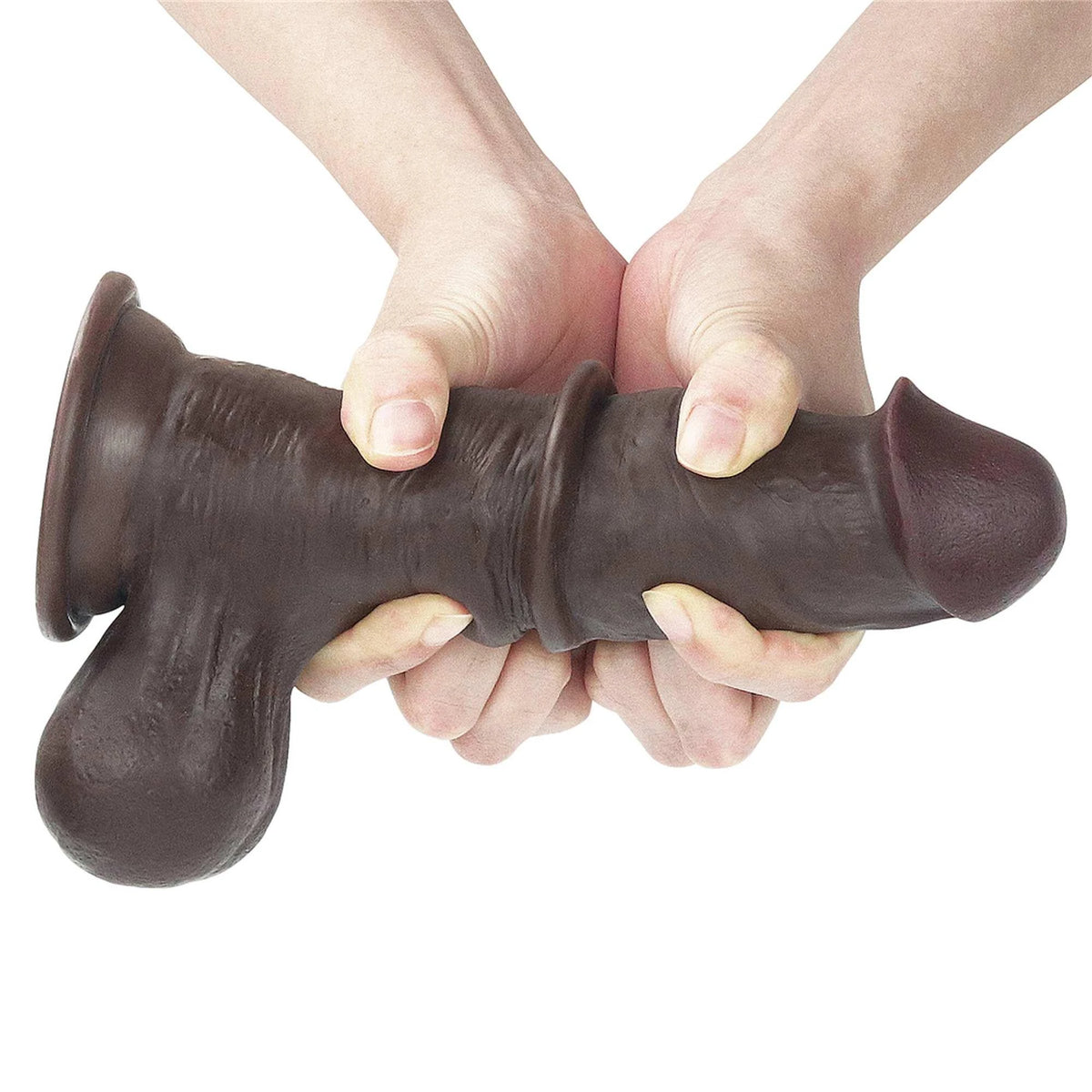 Realisztikus dildó Layer Whole Testicle 19.5 cm – tapadókorongos, vibrációs, testszínű 10-LV317015 | Lovetoy