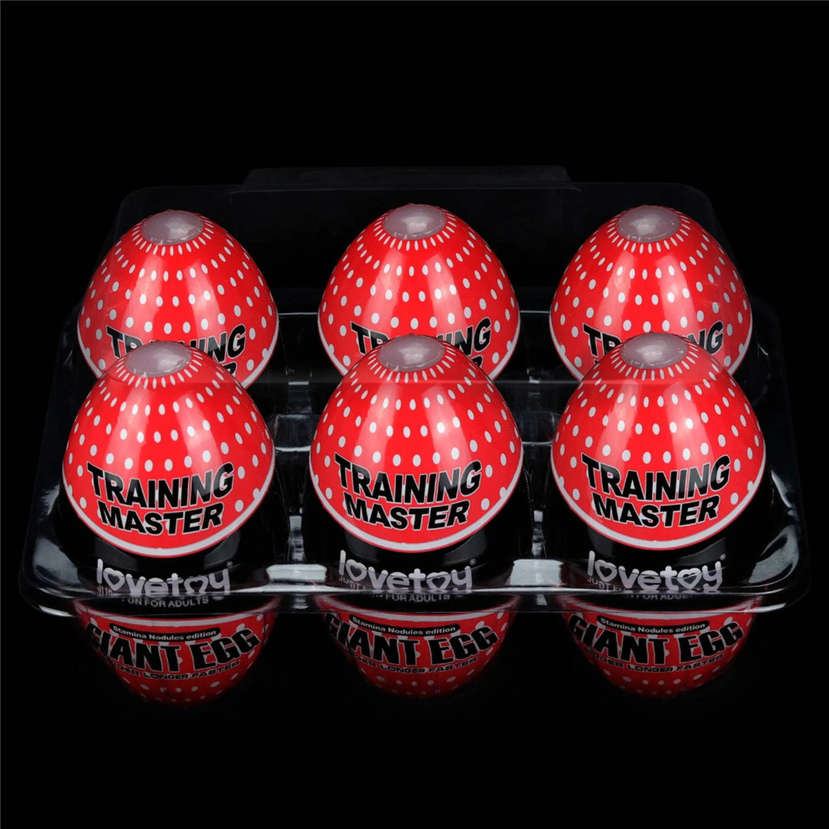 Masturbador Giant Stamina Nodules 13 cm – vibratório, vermelho | Lovetoy
