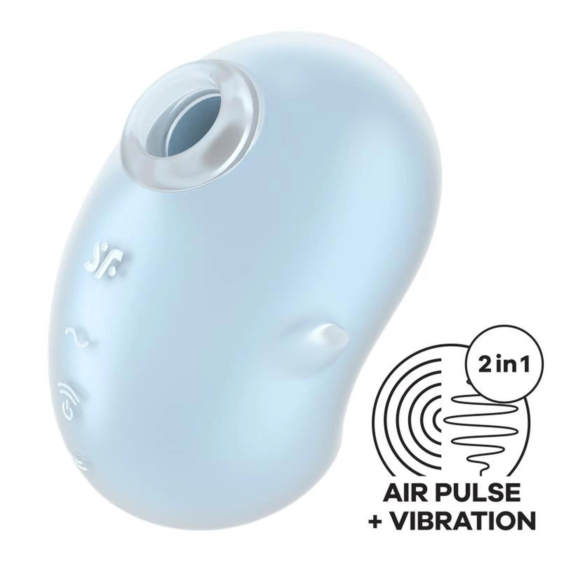 Cutie Ghost - Air Pulse Vibrator - Blue