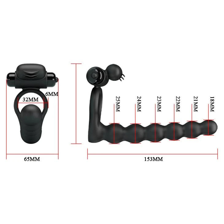 Anel peniano Hercules Sheath III 10 funções – vibratório, com aquecimento, preto | Pretty Love