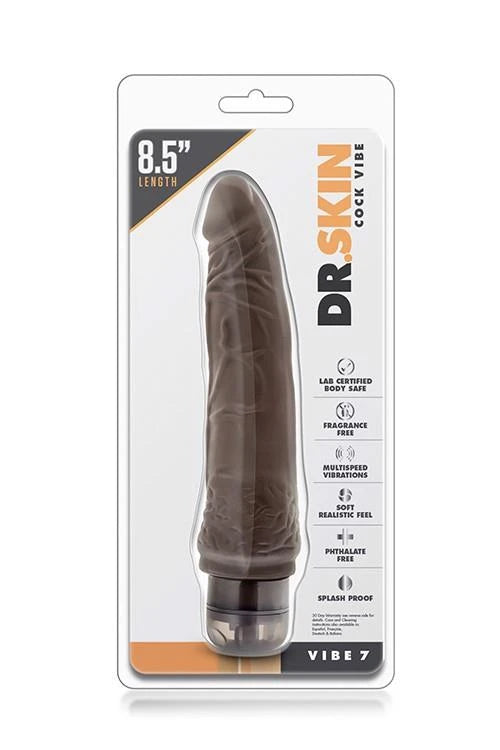 DR. SKIN COCK VIBE 7 POUCES CHOCOLAT