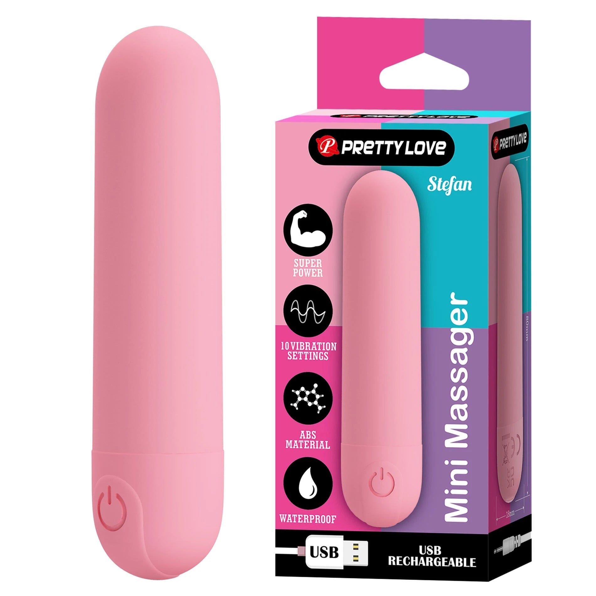 STEFAN, Mini-masseur, 10 fonctions de vibration