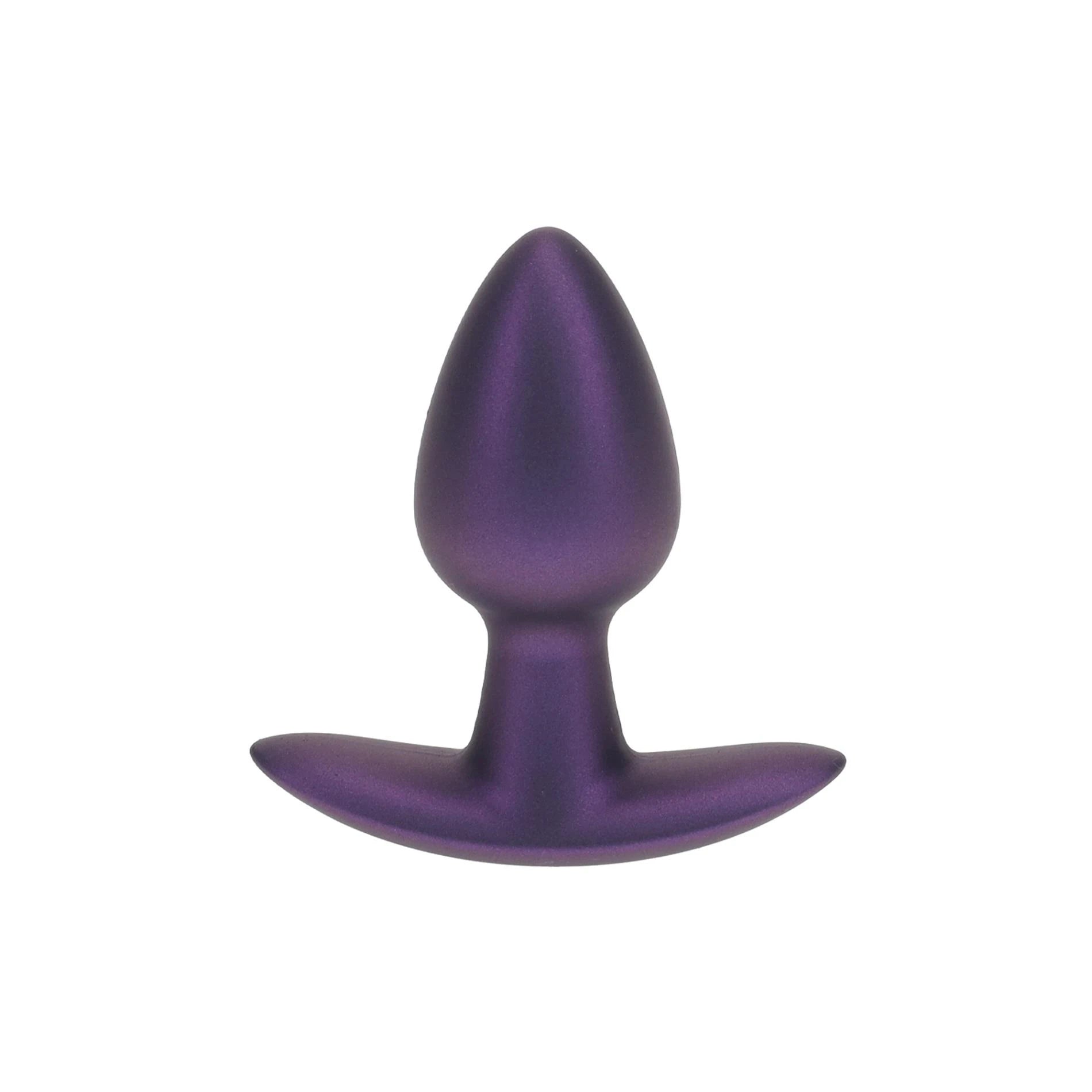 Smooth Silicone Anal Plug - Small - 2.6 / 6.5 cm - Metallic Purple