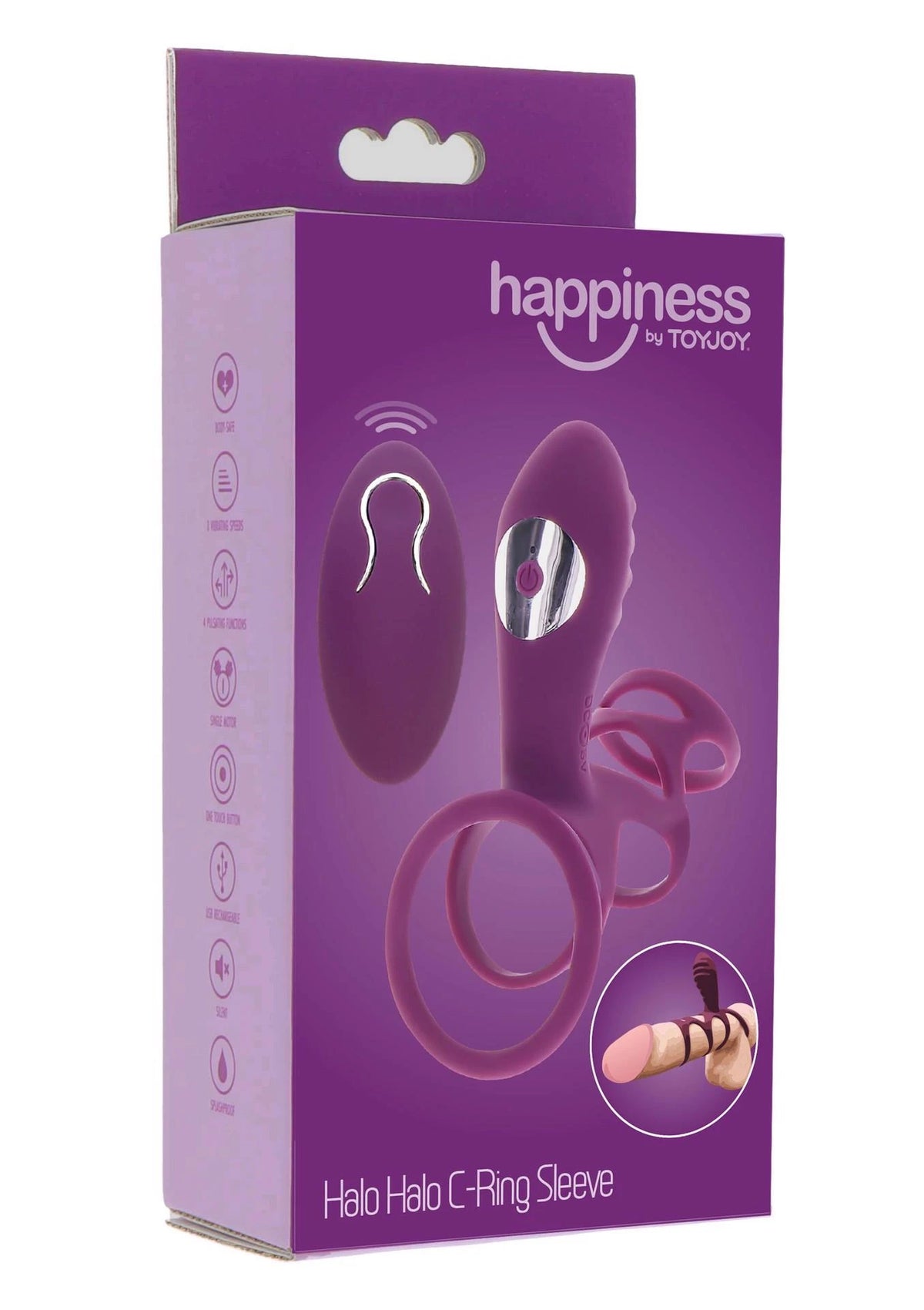 Anello fallico Halo Halo – vibrante, viola | ToyJoy