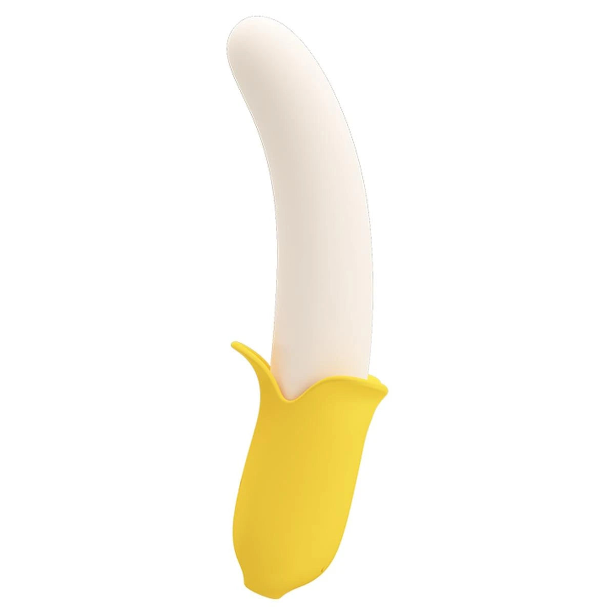 Vibromasseur classique Banana Greek 3 7 fonctions – rechargeable, à va-et-vient, blanc | Pretty Love